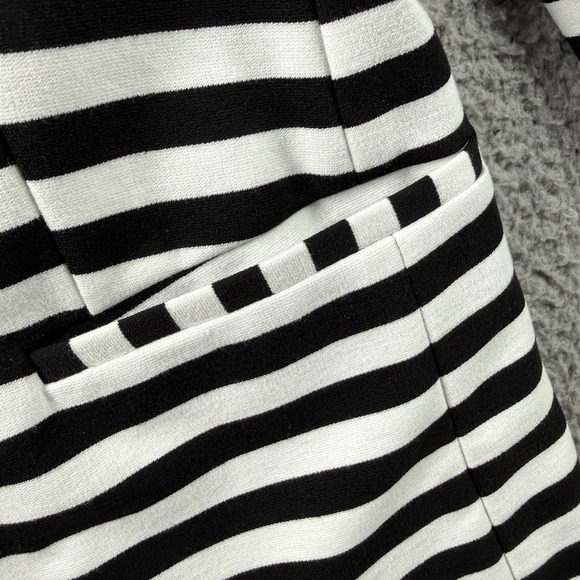 Express Blazer Womens M Ponte Knit Striped Jacket 1 Button Office Career NWT - Picture 4 of 12